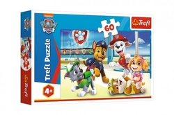 Puzzle Ve světě štěňat Tlapková patrola/Paw patrol  33x22cm 60 dílků v krabici 21x14x4cm