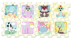 Pěnové puzzle Babies and the Bear 32x32x1cm 8ks ve fólii 0m+