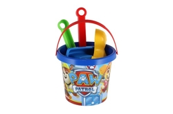 Sada na písek 5ks plast Paw Patrol/Tlapková patrola modrá v síťce 12x22x12cm 12m+ Wader