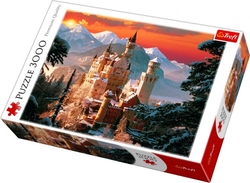 Puzzle Zimní zámek Neuschwanstein 3000 dílků 116x85cm v krabici 40x27x9cm