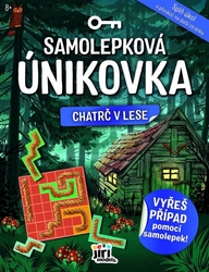 Samolepková únikovka Chatrč v lese 20x26cm CZ verze