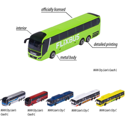 MAN City autobus kovový, 6 druhů